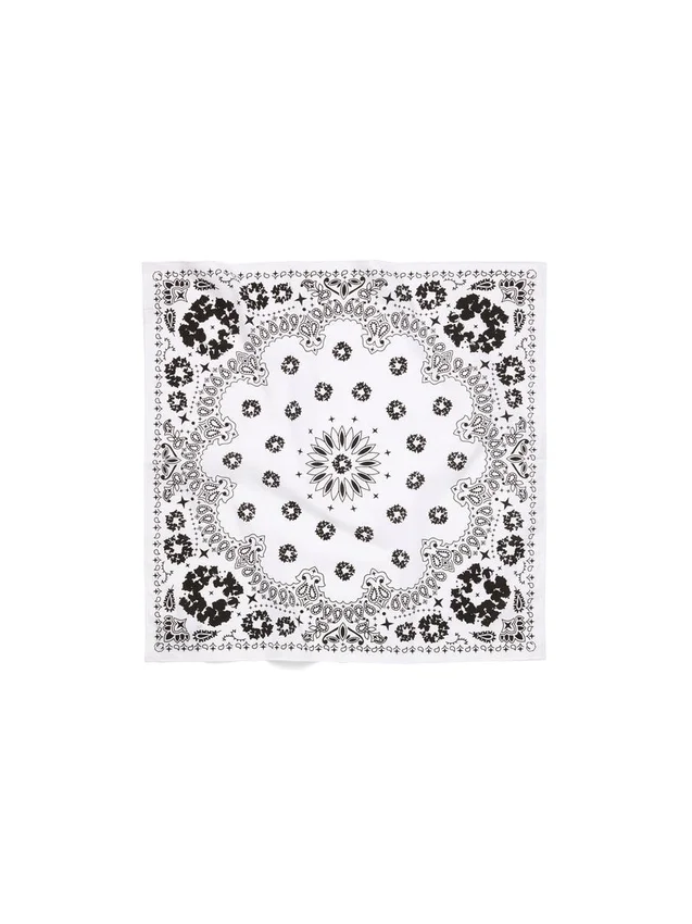 Bandana « Cotton Wreath Paisley » blanc
