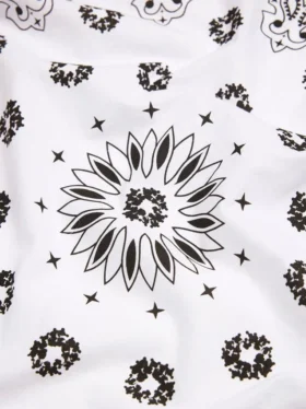 Bandana « Cotton Wreath Paisley » blanc