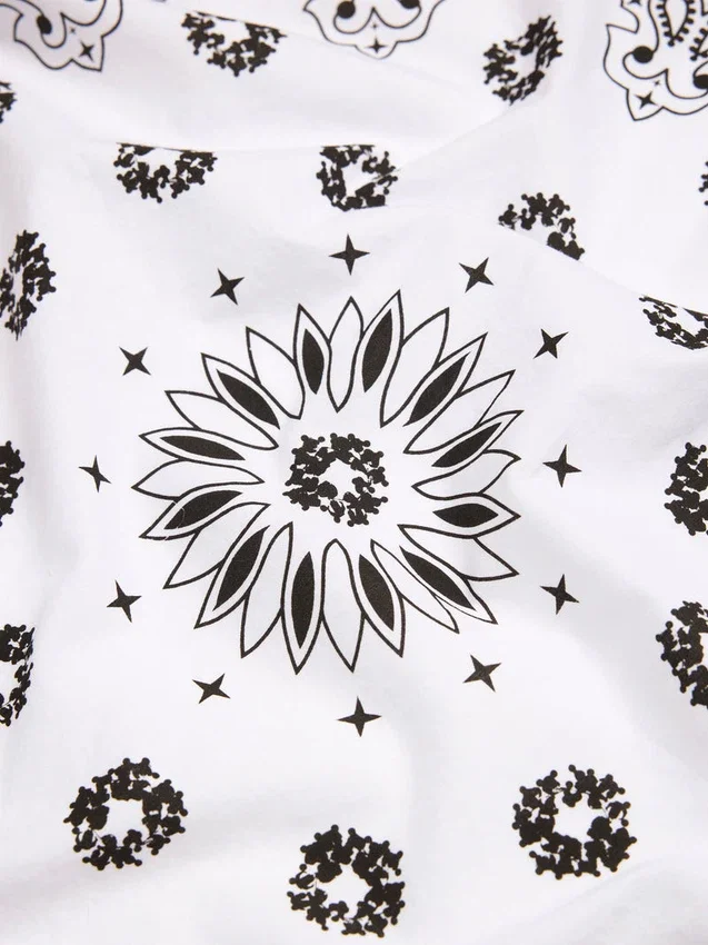 Bandana « Cotton Wreath Paisley » blanc