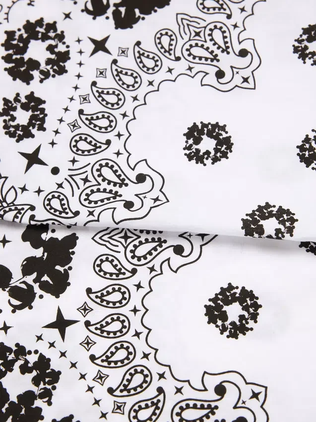 Bandana « Cotton Wreath Paisley » blanc