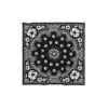 Bandana en coton à motif paisley « Cotton Wreath » noir