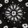 Bandana en coton à motif paisley « Cotton Wreath » noir