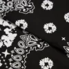 Bandana en coton à motif paisley « Cotton Wreath » noir