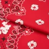 Bandana en coton à motif paisley « Cotton Wreath » rouge