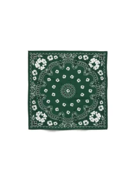 Bandana vert à motif paisley et Cotton Wreath