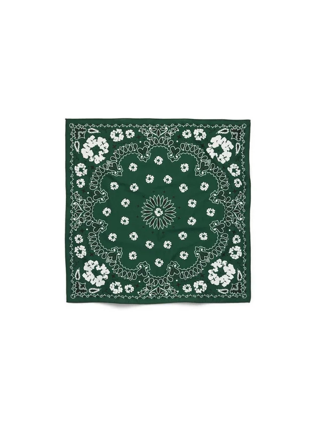 Bandana vert à motif paisley et Cotton Wreath