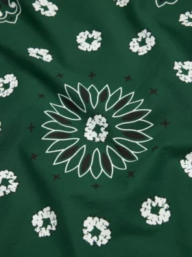 Bandana vert à motif paisley et Cotton Wreath