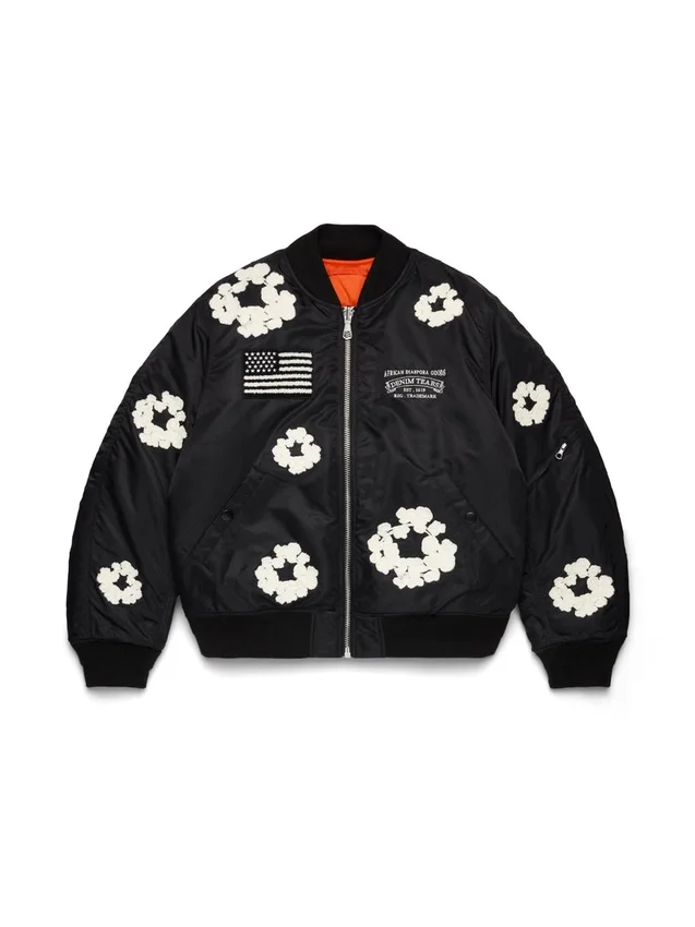 Blouson aviateur MA-1 « Cotton Wreath » noir
