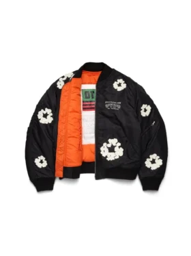 Blouson aviateur MA-1 « Cotton Wreath » noir