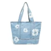 Cabas en denim délavé clair « Cotton Wreath »