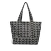 Cabas en denim jacquard « Wreaths », délavage foncé
