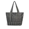 Cabas en denim jacquard « Wreaths », délavage foncé
