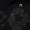 Cardigan à capuche « Cotton Wreath » noir