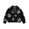 Cardigan en mohair « Cotton Wreath » noir
