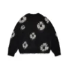 Cardigan en mohair « Cotton Wreath » noir