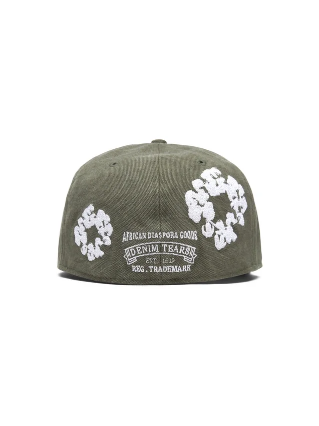 Casquette ajustée en toile « Cotton Wreath » New Era 59FIFTY, couleur olive