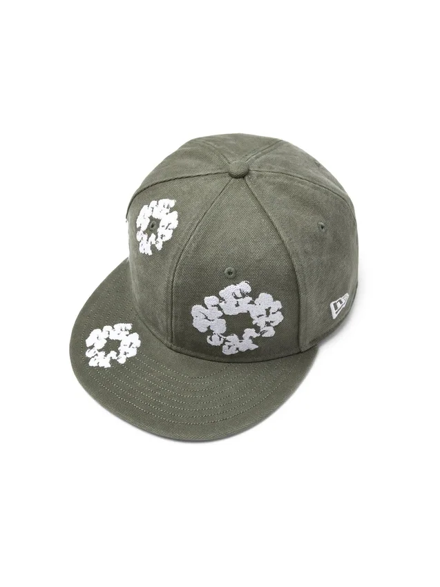 Casquette ajustée en toile « Cotton Wreath » New Era 59FIFTY, couleur olive