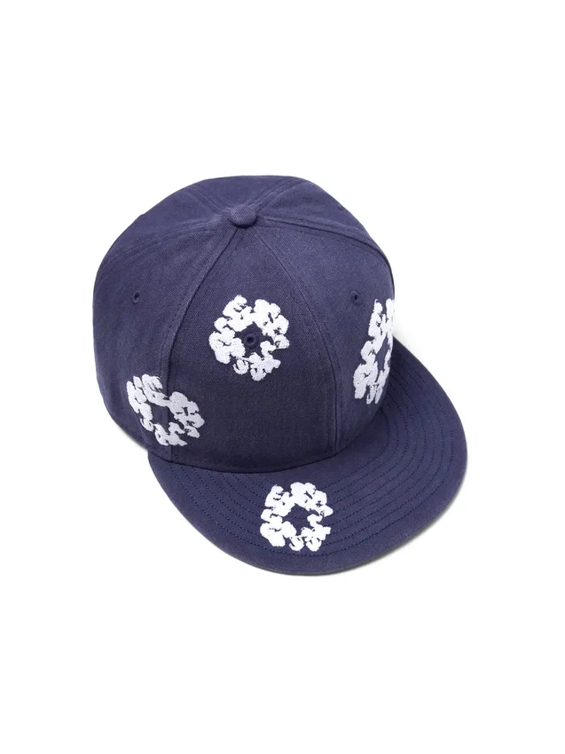 Casquette ajustée en toile New Era 59FIFTY Cotton Wreath indigo