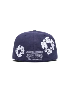 Casquette ajustée en toile New Era 59FIFTY Cotton Wreath indigo