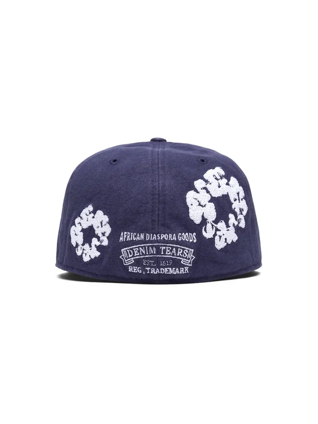 Casquette ajustée en toile New Era 59FIFTY Cotton Wreath indigo