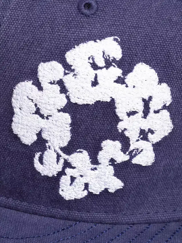 Casquette ajustée en toile New Era 59FIFTY Cotton Wreath indigo