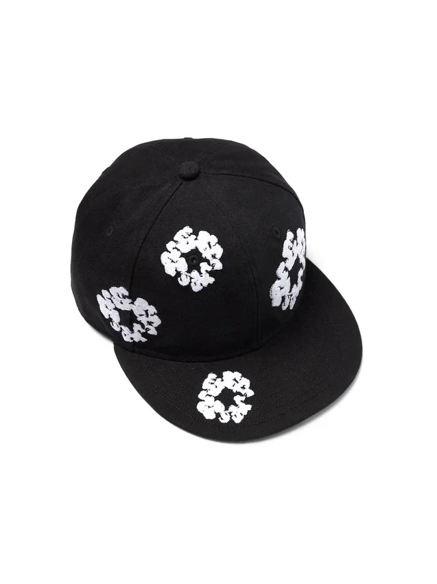 Casquette ajustée en toile New Era 59FIFTY Cotton Wreath – Noir