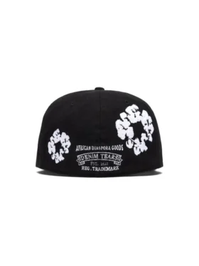 Casquette ajustée en toile New Era 59FIFTY Cotton Wreath – Noir