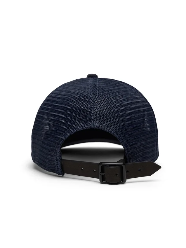 Casquette de camionneur DT à motif tampon, bleu marine