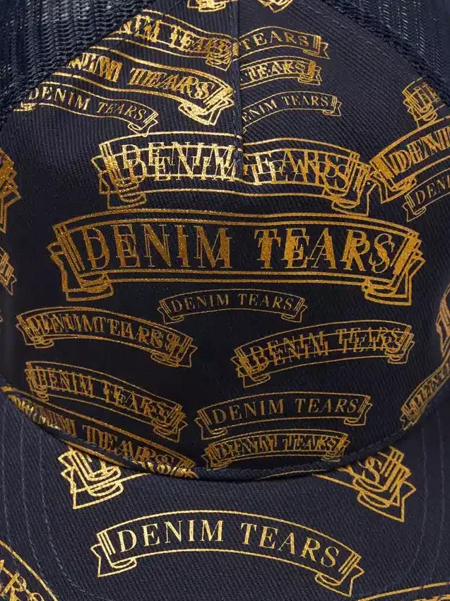 Casquette de camionneur DT à motif tampon, bleu marine