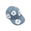 Casquette en Denim brut « Cotton Wreath » délavage clair