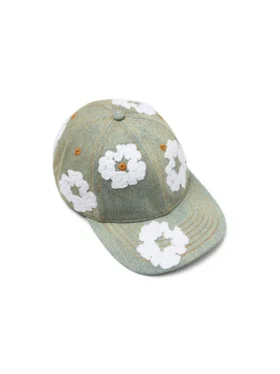Casquette en Denim brut « Cotton Wreath » – Délavage « Dirty Wash »