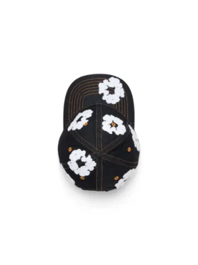 Casquette en Denim brut « Cotton Wreath » – Indigo délavé