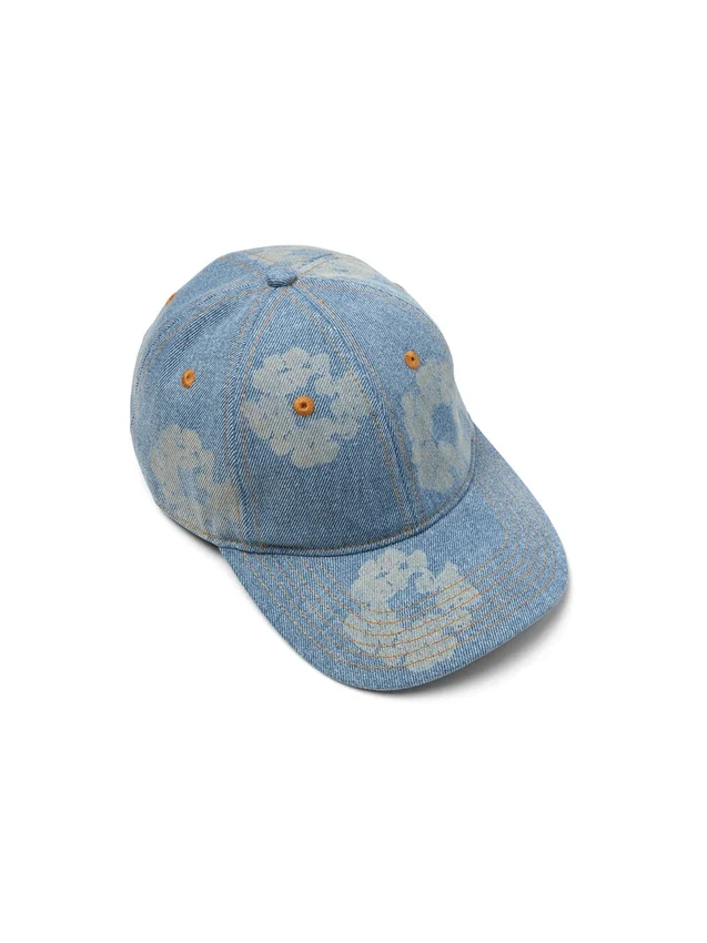Casquette en Denim brut « Cotton Wreath » Mono, délavage clair