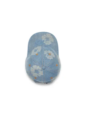 Casquette en Denim brut « Cotton Wreath » Mono, délavage clair