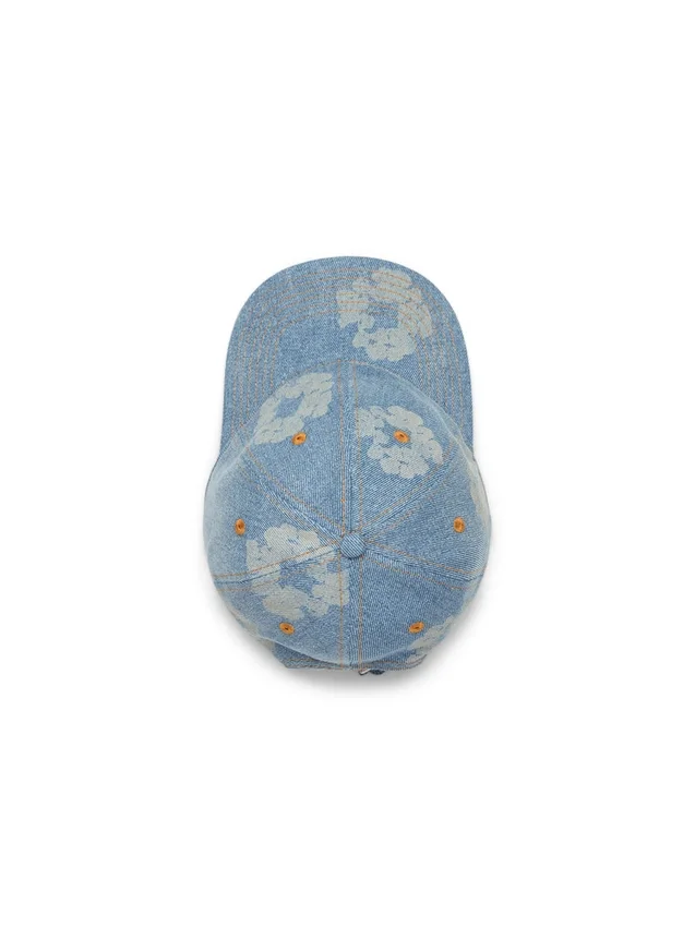 Casquette en Denim brut « Cotton Wreath » Mono, délavage clair