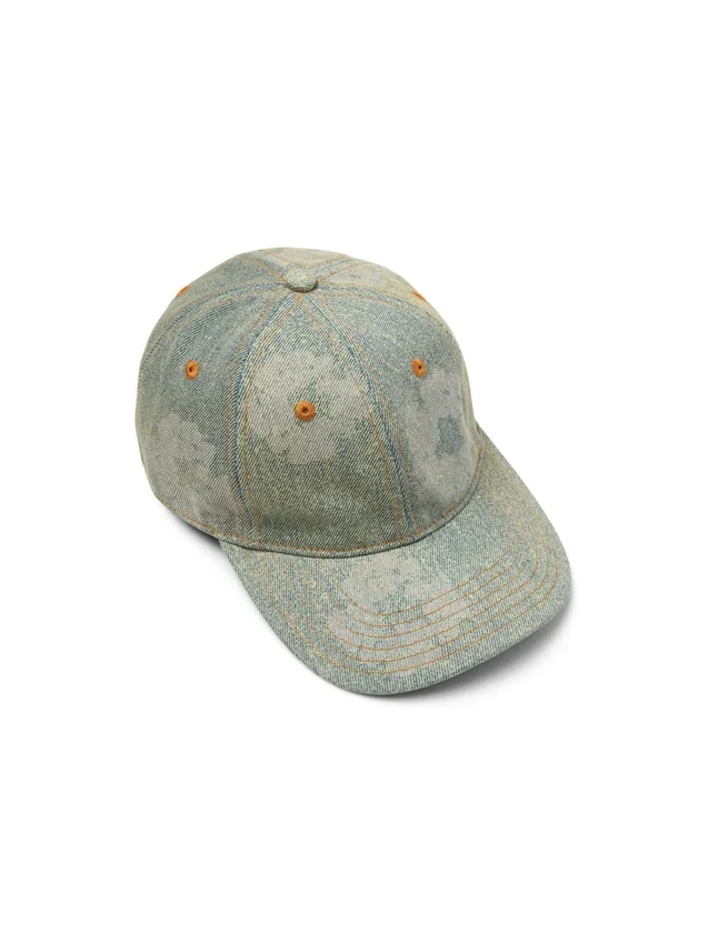 Casquette en Denim brut « Mono Cotton Wreath » – Délavage foncé