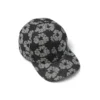 Casquette en Denim « Jacquard Wreath » noir délavé