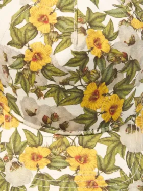 Casquette en toile à fleurs DT multicolore