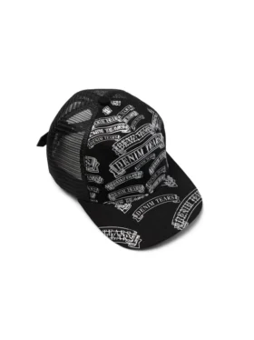 Casquette trucker DT à motif estampé, noire