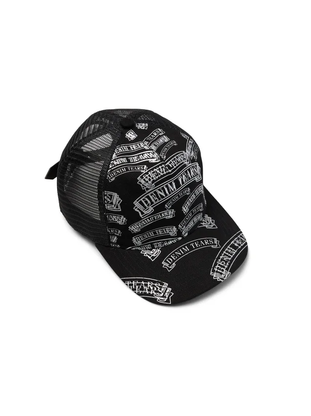 Casquette trucker DT à motif estampé, noire