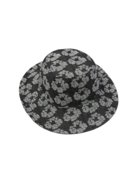 Chapeau bob « Jacquard Wreath » délavé noir
