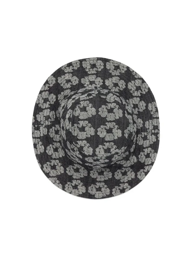 Chapeau bob « Jacquard Wreath » délavé noir
