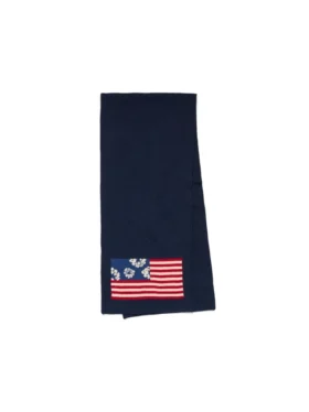 Écharpe aux couleurs du drapeau panafricain avec couronnes, bleu marine