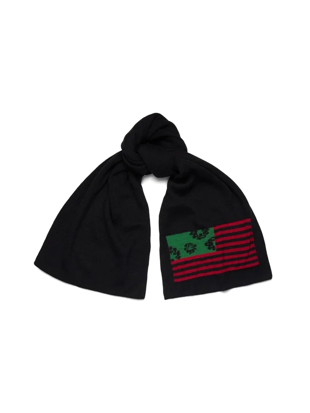 Écharpe drapeau panafricain « Wreath » noire