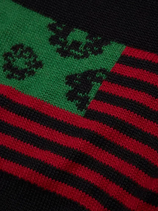 Écharpe drapeau panafricain « Wreath » noire