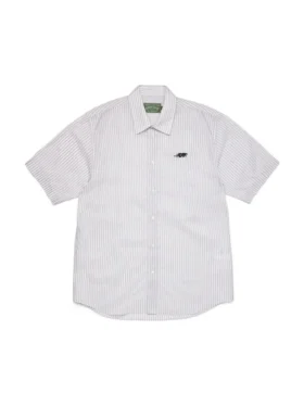 Chemise boutonnée à manches courtes DT Panther, blanche