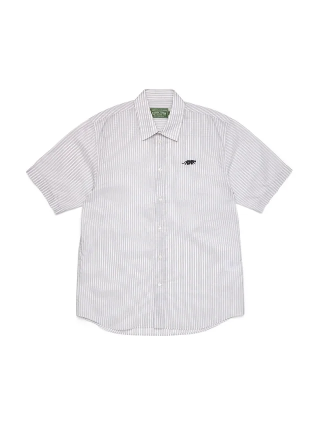 Chemise boutonnée à manches courtes DT Panther, blanche
