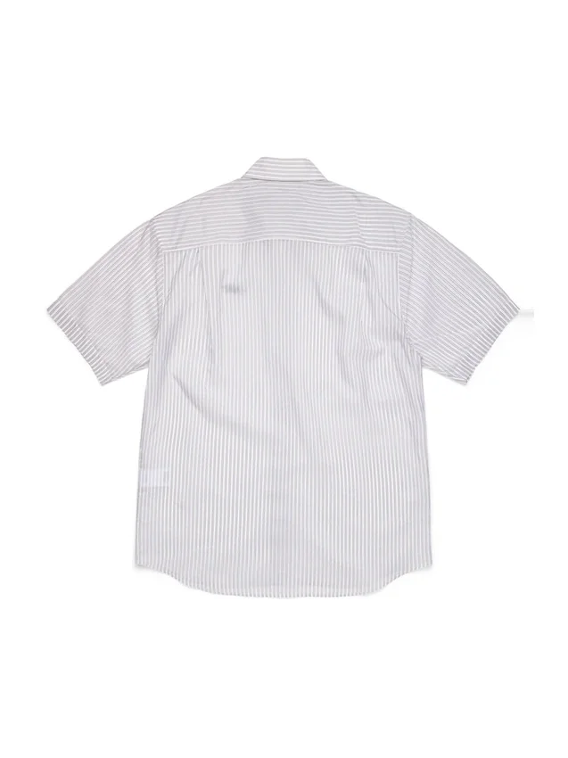 Chemise boutonnée à manches courtes DT Panther, blanche