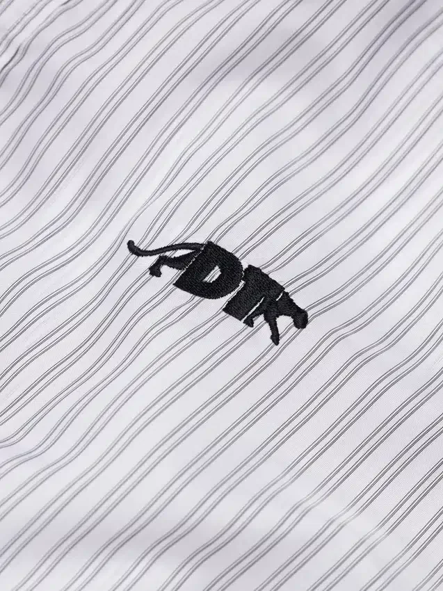 Chemise boutonnée à manches courtes DT Panther, blanche