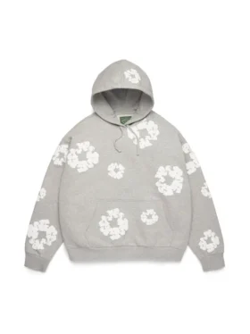 Cotton Wreath Hoodie gris
